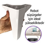 4 Adet Serdivan 15 cm Beyaz Lüx Mobilya Kanepe Sehpa Ünite Koltuk Ayağı Baza Ayak 