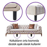 4 Adet Ayarlı Destek Ayağı 13 x 19 cm Siyah Gizli Ayak M8 Civatalı İncediş Mobilya Kanepe Baza Koltuk