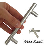 8 Adet Boy Kulp Mat Krom 96 mm Kulp Mobilya Mutfak Dolabı Çekmece Dolap Kapak Kulpu Kulbu Metal Kulpları