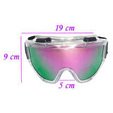 Kayak Gözlüğü Aynalı Gökkuşağı Ventilli Güneş Kar Koruyucu Gözlük UV Korumalı Snowboard Glasses Gözlük