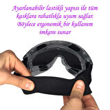 Kayak Gözlüğü Aynalı Gökkuşağı Ventilli Güneş Kar Koruyucu Gözlük UV Korumalı Snowboard Glasses Gözlük