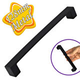 Bihter Düz Kulp 128 mm Siyah Mutfak Kulpu Çekmece Dolap Kapak Kulbu Metal  Mobilya Dolabı Kulpları 