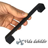 Oval Marmara Kulp 128 mm Siyah Mutfak Kulpu Çekmece Dolap Kapak Kulbu Metal  Mobilya Dolabı Kulpları 