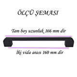12 Adet Oval Marmara Kulp 160 mm Siyah Mutfak Kulpu Çekmece Dolap Kapak Kulbu Metal  Mobilya Dolabı 