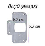 Dolap Kapak Taş Menteşe Tamir Sacı Pratik Onarım Kiti Krom Metal Yuva Tablası 6.5 x 9 cm (12 ADET)