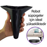 Zelve 6'Lı Set Mobilya Tv Ünitesi Çekyat Koltuk Kanepe Ayarlı M8 Destek Ayağı 15 Cm Siyah Baza Ayak