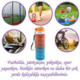 Su Matara Suluk Motivasyon Matarası Pipetsiz Su Şişesi Sporcu Suluğu Çift Renk Sızdırmaz 800 cc (Montaıgne)