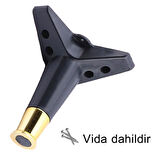 4 Adet Golden Ayak 15 cm Siyah Altın Gold Mobilya Kanepe Sehpa Ünite Koltuk Ayağı Baza Ayak Ayakları