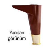 8 Adet Golden Ayak 15 cm Kahve Altın Gold Mobilya Kanepe Sehpa Ünite Koltuk Ayağı Baza Ayak Ayakları