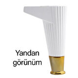 8 Adet Golden Ayak 15 cm Beyaz Altın Gold Mobilya Kanepe Sehpa Ünite Koltuk Ayağı Baza Ayak Ayakları