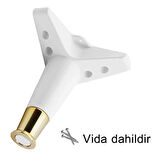 8 Adet Golden Ayak 15 cm Beyaz Altın Gold Mobilya Kanepe Sehpa Ünite Koltuk Ayağı Baza Ayak Ayakları