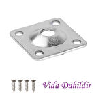 Destek Ayağı 12 cm Siyah + Metal Düz Ayak Tabanı M8 Civatalı İnce Diş Mobilya Kanepe Baza Koltuk Seti