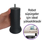 4 Adet Metal Destek Ayağı 12 Cm Siyah Mobilya Kanepe Baza Koltuk Ayakları Metrik 8 Civatalı İnce Diş