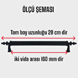 5 Adet Erciyes kulp Siyah 160 mm Kulp Mobilya Mutfak Dolabı Çekmece Dolap Kapak Kulpu Kulbu Metal Kulpları