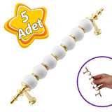 5 Adet İnci Kulp 128 mm Altın Gold Mutfak Kulpu Çekmece Dolap Kapak Kulbu Metal Mobilya Dolabı Kulpları 