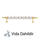 5 Adet İnci Kulp 128 mm Altın Gold Mutfak Kulpu Çekmece Dolap Kapak Kulbu Metal Mobilya Dolabı Kulpları 