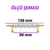 İnci Kulp 96 mm Altın Gold Mutfak Kulpu Çekmece Dolap Kapak Kulbu Metal Mobilya Dolabı Kulpları 