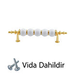 5 Adet İnci Kulp 96 mm Altın Gold Mutfak Kulpu Çekmece Dolap Kapak Kulbu Metal Mobilya Dolabı Kulpları 