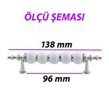 İnci Kulp 96 mm Krom Mutfak Kulpu Çekmece Dolap Kapak Kulbu Metal Mobilya Dolabı Kulpları 