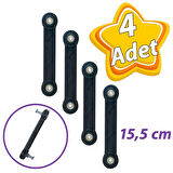 4 Adet Beşik Sallama Aparatı Siyah 15.5 Cm