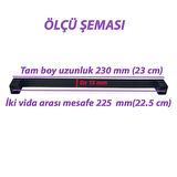Bihter Düz Kulp 224 mm Siyah Mutfak Kulpu Çekmece Dolap Kapak Kulbu Metal Mobilya Dolabı Kulpları 