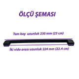 Oval Marmara Kulp 224 mm Siyah Mutfak Kulpu Çekmece Dolap Kapak Kulbu Metal Mobilya Dolabı Kulpları 