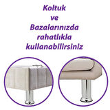 Metal Destek Ayağı 10 Cm Krom Mobilya Kanepe Baza Koltuk Ünite Ayakları Metrik 8 Civatalı İnce Diş