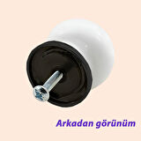 15 Adet Yasemin Kulp Beyaz Polimer Düğme Kulp Siyah Tablalı Mobilya Mutfak Dolabı Çekmece Kulbu Kulpları
