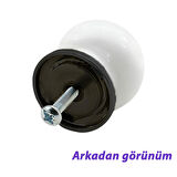 Hanımeli Kulp Beyaz Polimer Düğme Kulp Siyah Tablalı Mobilya Mutfak Dolabı Çekmece Kulbu Kulpları