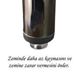 100 Adet Çivili Poligrit Mobilya Masa Sandalye Zemin Koruyucu Şeffaf Silikon Pabuç Poligirit 