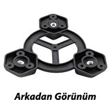 Açılı Üçlü Sehpa Bağlantı Aparatı Zigon Puf Tabure Mobilya Masa Ayağı Ayak Takma Tabanı