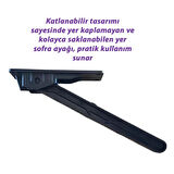 Katlanabilir Siyah Yer Sofra Ayağı Katlanır Yer Sofrası Sini Altı Plastik Ayak 22 Cm