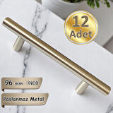 12 Adet Boy Kulp İnox 96 mm Kulp Mobilya Mutfak Dolabı Çekmece Dolap Kapak Kulpu Kulbu Metal Kulpları