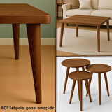 4 Adet Ahşap Ayak 50 Cm Koyu Meşe M8 Civatalı Bağlantı Aparatlı Mobilya Tabure Sehpa Masa Destek Ayağı