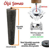 2 Adet Ahşap Ayak 12 Cm Orman Yeşili M8 Civatalı Bağlantı Aparatlı Dolap Mobilya Koltuk Kanepe Destek Ayağı Ayakları