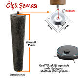 2 Adet Ahşap Ayak 15 Cm Beyaz M8 Civatalı Bağlantı Aparatlı Dolap Mobilya Koltuk Kanepe Destek Ayağı Ayakları