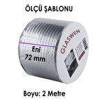 Çatı İzolasyon Bandı 72 mm X 2 MT Su Sızdırmazlık Geçirmez Delik Yalıtım Çamur Boru Sakız Tamir Bant