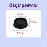 4 Adet Siyah Eşya Çamaşır Bulaşık Makinası Buzdolabı Yükseltici Titreşim Ayağı Altlığı Ayaklığı Gürültü Önleyici