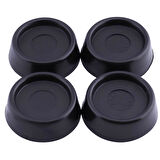 4 Adet Siyah Eşya Çamaşır Bulaşık Makinası Buzdolabı Yükseltici Titreşim Ayağı Altlığı Ayaklığı Gürültü Önleyici