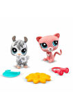 Hasbro Littlest Petshop Figür Minişler 2'li Paket Hayvanlar Lama-Pembe Panter 00509 (KOLİ İTEMİ S00005264)