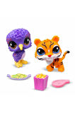 Hasbro Littlest Petshop Figür Minişler 2'li Paket Hayvanlar Mor Kuş-Kaplan 00528 (KOLİ İTEMİ S00005264)