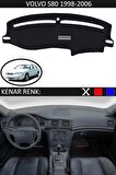 GUERRINO Torpido Koruma Halısı Siyah Kenar Renk Siyah Volvo S80 1998-2006 ile Uyumlu