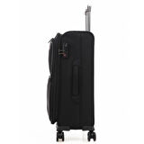 ÇÇS 650 Kumaş Valiz Orta Boy Siyah