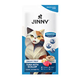 Jinny Ton Balıklı Deniz Taraklı Sindirim Destekleyici Creamy Kedi Ödülü 5x15 Gr
