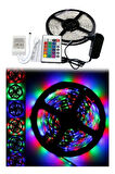 Rgb Şerit Led Seti ( 5 Mt Rgb Led Kumandalı Şerit Led Seti 