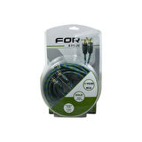 FOR-X X-1122G-5 METRE KALİTELİ PROFESYONEL-BAKIR RCA ANFİ KABLOSU