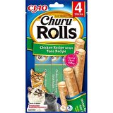 CIAO Churu Rolls Tavuk Sargılı Ton Balıklı Kedi Ödül Maması 10gr (4'lü)