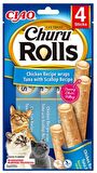 Ciao Churu Rolls Deniz Taraklı Tavuk Sargılı ve Ton Balıklı Kedi Ödül Maması 4x10 Gr