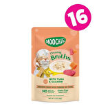 MOOCHIE Ton Balıklı ve Somonlu Kedi Çorbası 40gr X 16ADET