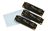 Fender Blues DeVille Harmonicas - 3 Pack with Case Mızıka Seti